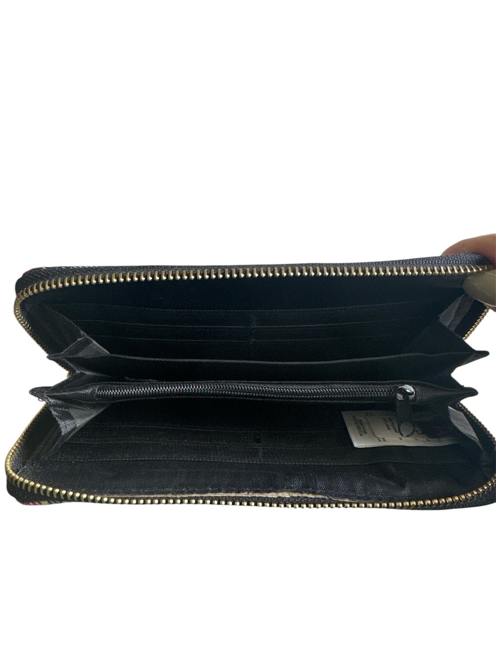 3 FOR $10 ARDENE Plaid Zip Wallet in Red, Navy & Cream - Picture 3 of 5